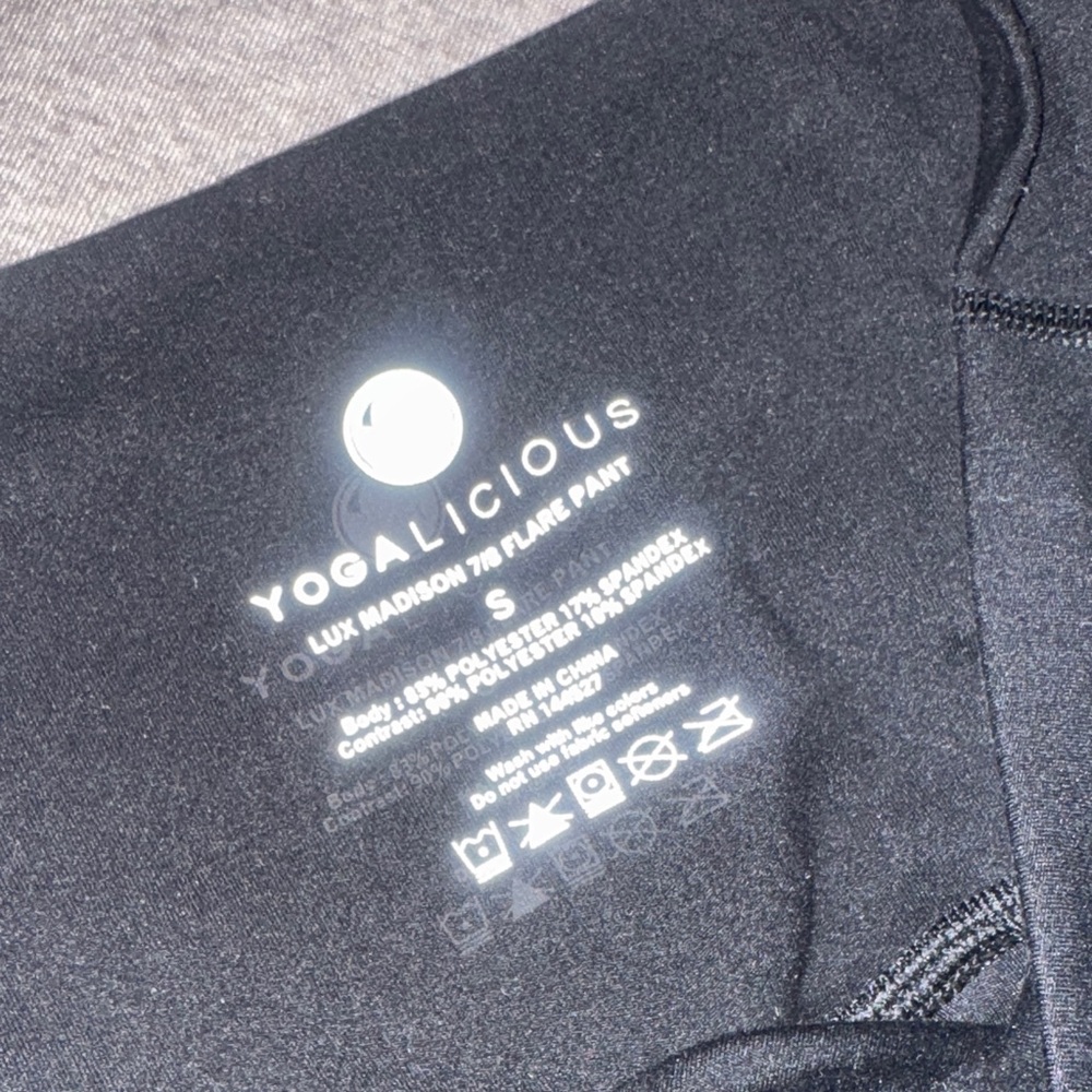 Yogalicious Lux Madison Black Flare Pants - Picture 2 of 3
